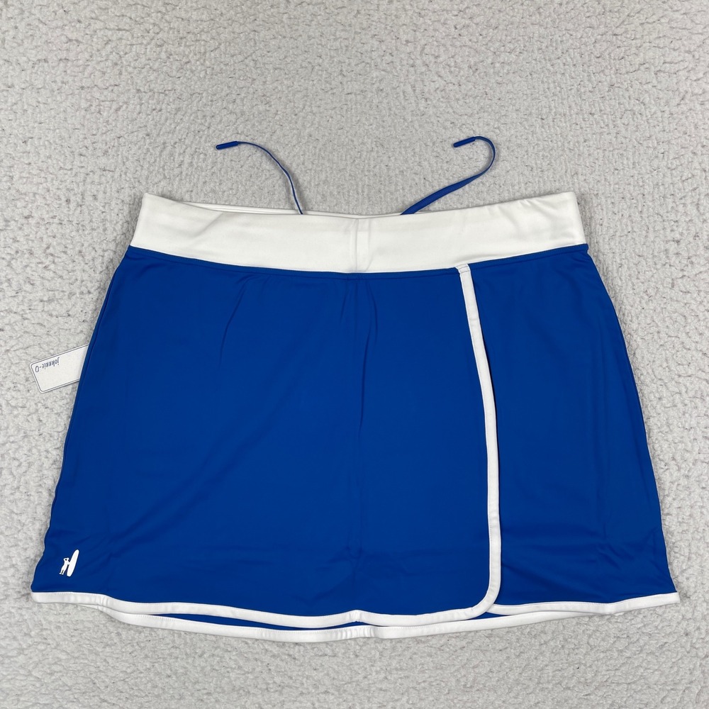 Johnnie-O Gabby Skort Womens XL Blue White Athletic Golf Tennis Activewear NEW